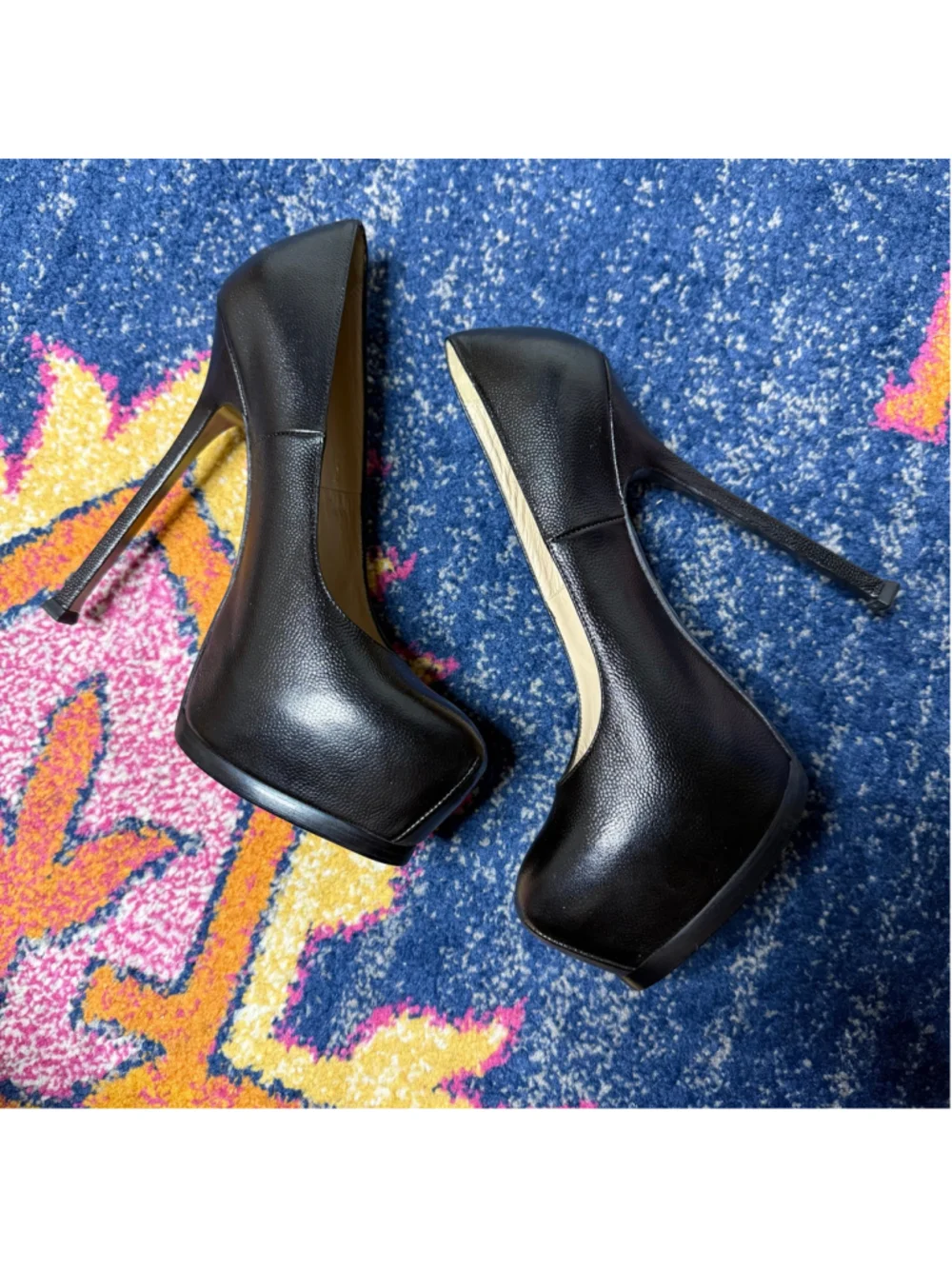 YSL Yves Saint Laurent Tribtoo Tribute Platform Pump Shoes Heels 39.5